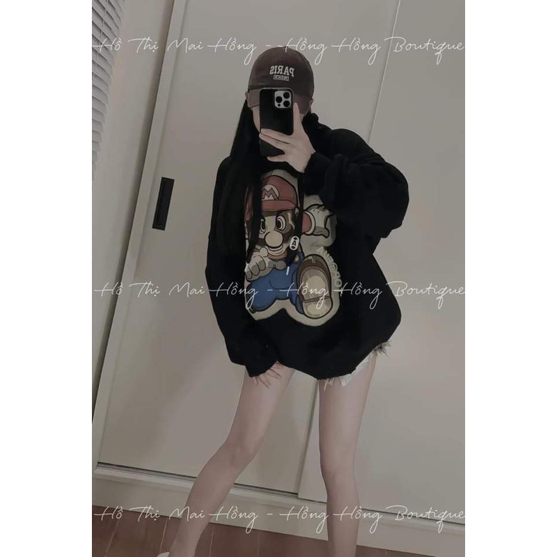 Áo hoodie Mario mũ đỏ H2A865