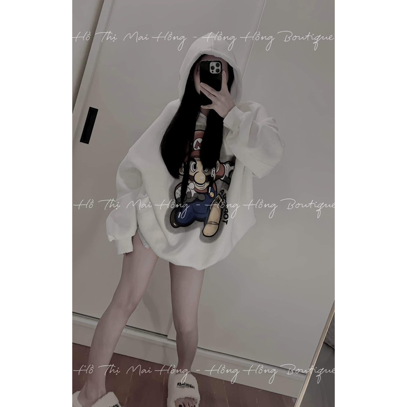 Áo hoodie Mario mũ đỏ H2A865