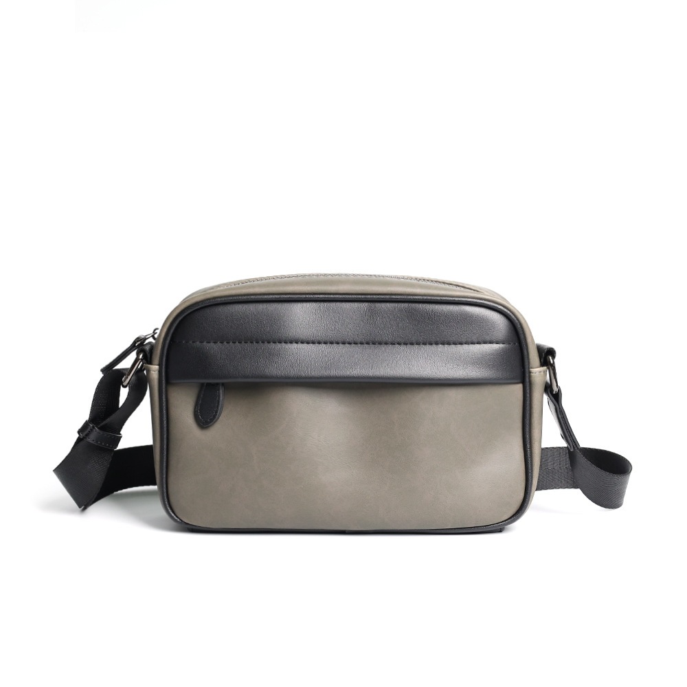 Túi đeo chéo nam mini unisex da cao cấp cá tính thời trang chống nước dây kéo YKK 20 x 15 x 6 cm