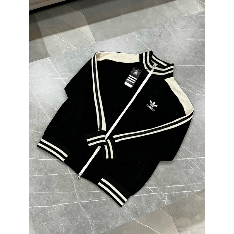 Áo khoác A.di.dass nam nữ chất liệu nhung tăm logo sắc nét bản SUPPER hàng QC cao cấp