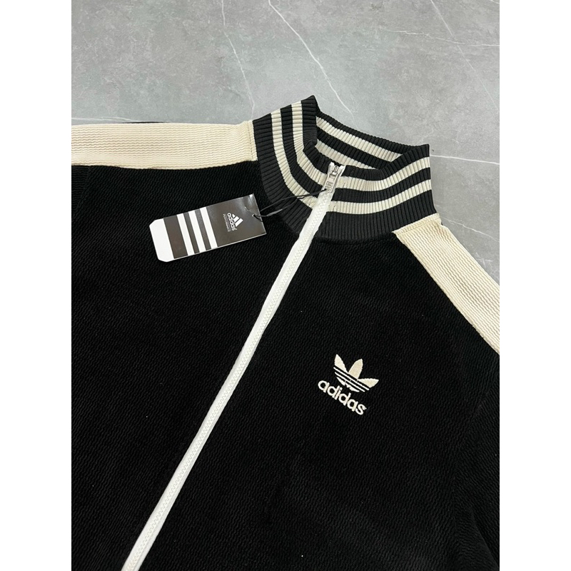 Áo khoác A.di.dass nam nữ chất liệu nhung tăm logo sắc nét bản SUPPER hàng QC cao cấp