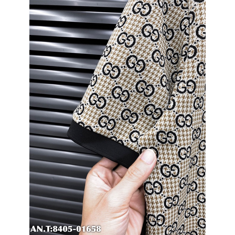 Áo POLO gu chì vải dệt hoạ tiết chìm bản SUPPER hàng QC cao cấp