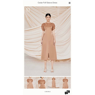 Pass váy denio nâu sang trọng Cedar dress