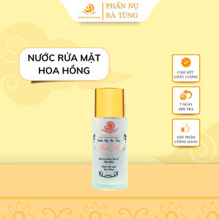 Nước rửa mặt hoa hồng 90ml không cồn, hỗ trợ trắng da, duy trì độ ẩm cho da - Phấn nụ Bà Tùng