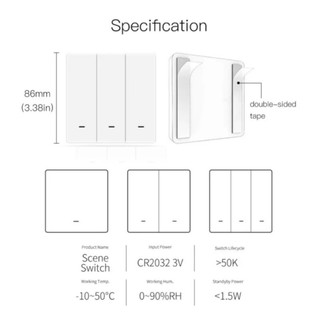 Công tắc ngữ cảnh Zigbee Tuya 1-3 nút (3-9 ngữ cảnh thông minh)