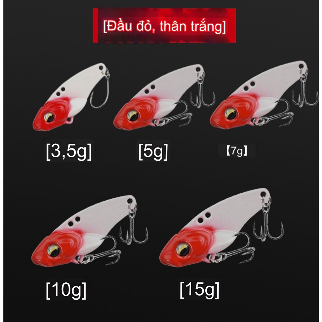 Mồi giả cá sắt VIB kích thước 3,5g 5g,7g,10g,15g
