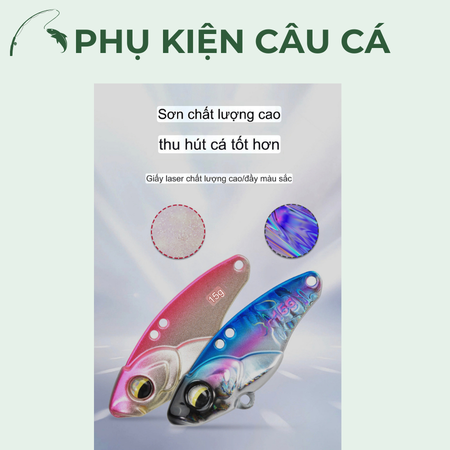 Mồi giả cá sắt VIB kích thước 3,5g 5g,7g,10g,15g