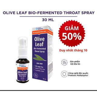 Xịt họng Henry Blooms Olive Leaf Bio-Fermented Throat Spray 30ml