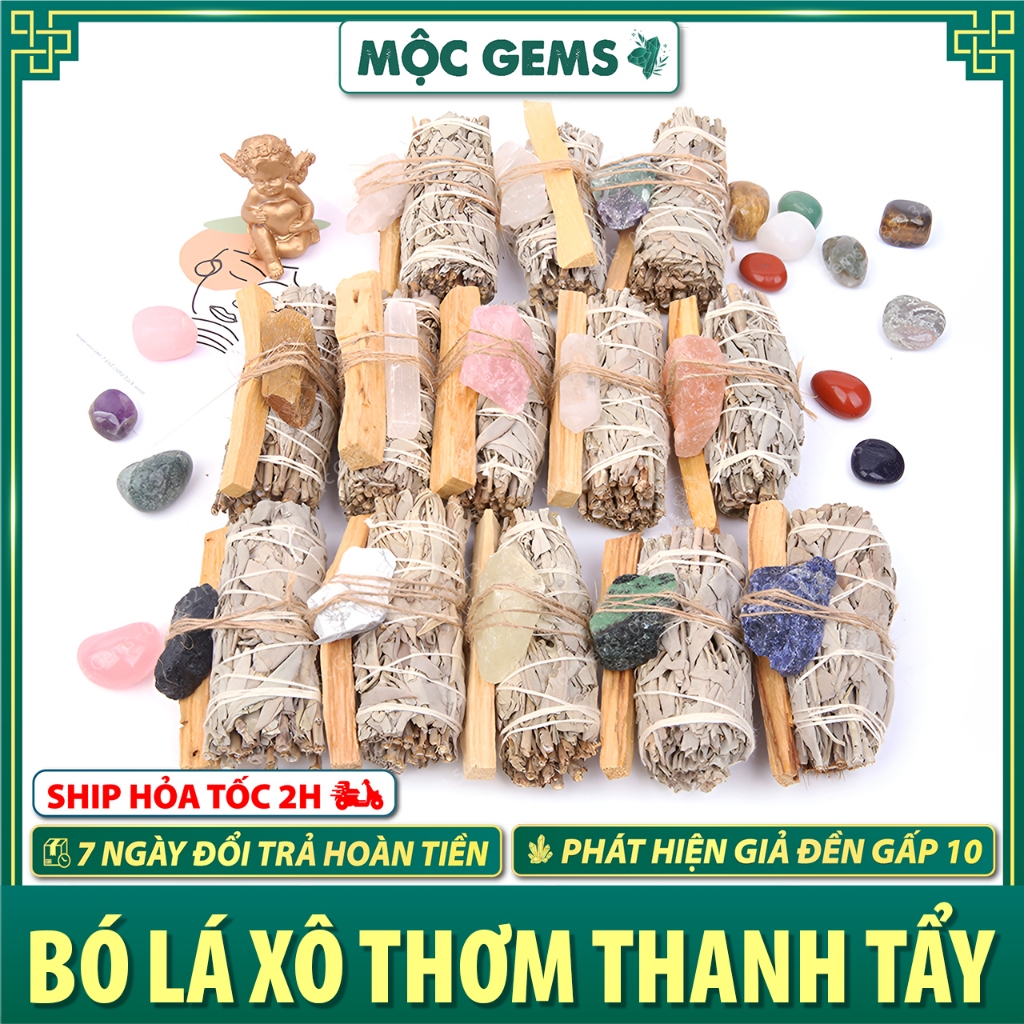 Xô Thơm Thanh Tẩy Kèm Đá Thô Giúp Thanh Tẩy Năng Lượng Cho Không Gian Sống & Thu Hút Tài Lộc Thịnh Vượng