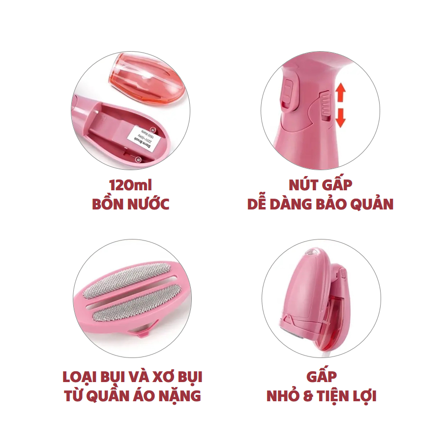 Bàn là hơi nước cầm tay SoKaNy công suất 1500W