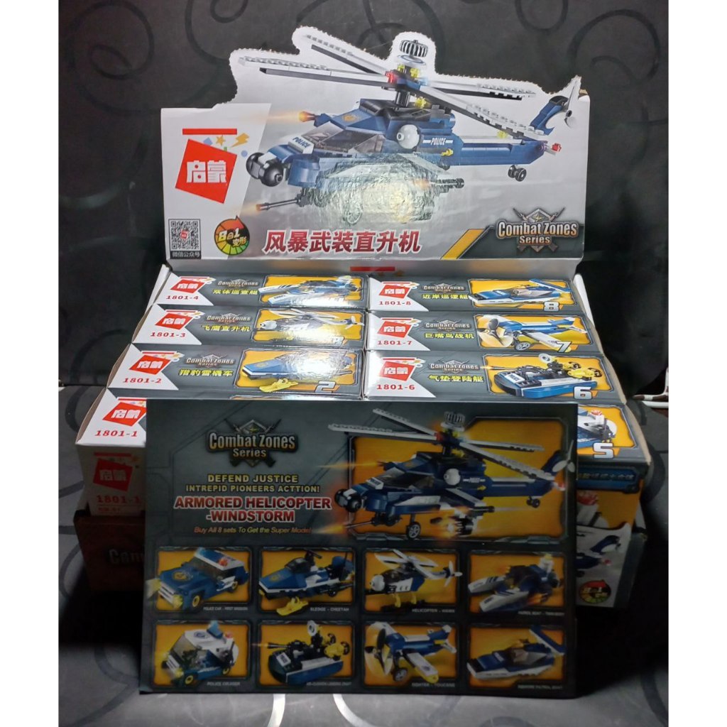 Bộ Lắp Ráp Mô Hình May Bay, Xe Tăng Chiến Đấu, Bộ Gạch Nhựa 8in1, Đồ Chơi Giáo Dục Cho Bé 07066