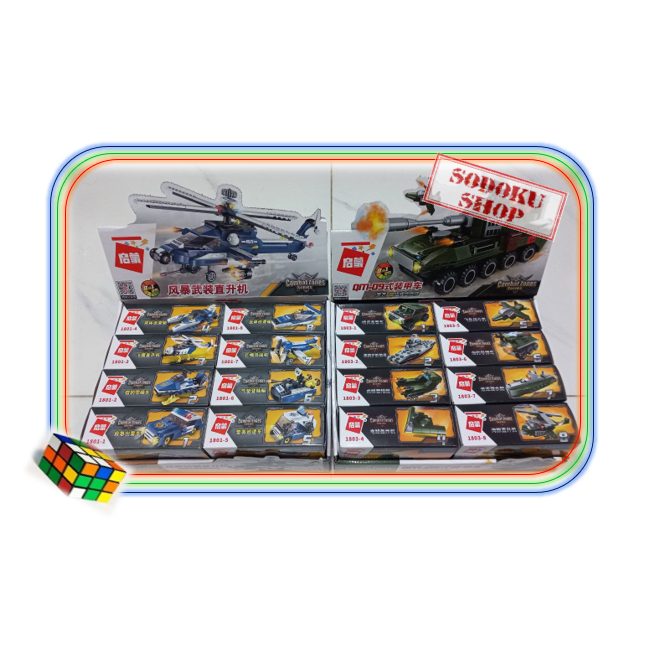 Bộ Lắp Ráp Mô Hình May Bay, Xe Tăng Chiến Đấu, Bộ Gạch Nhựa 8in1, Đồ Chơi Giáo Dục Cho Bé 07066