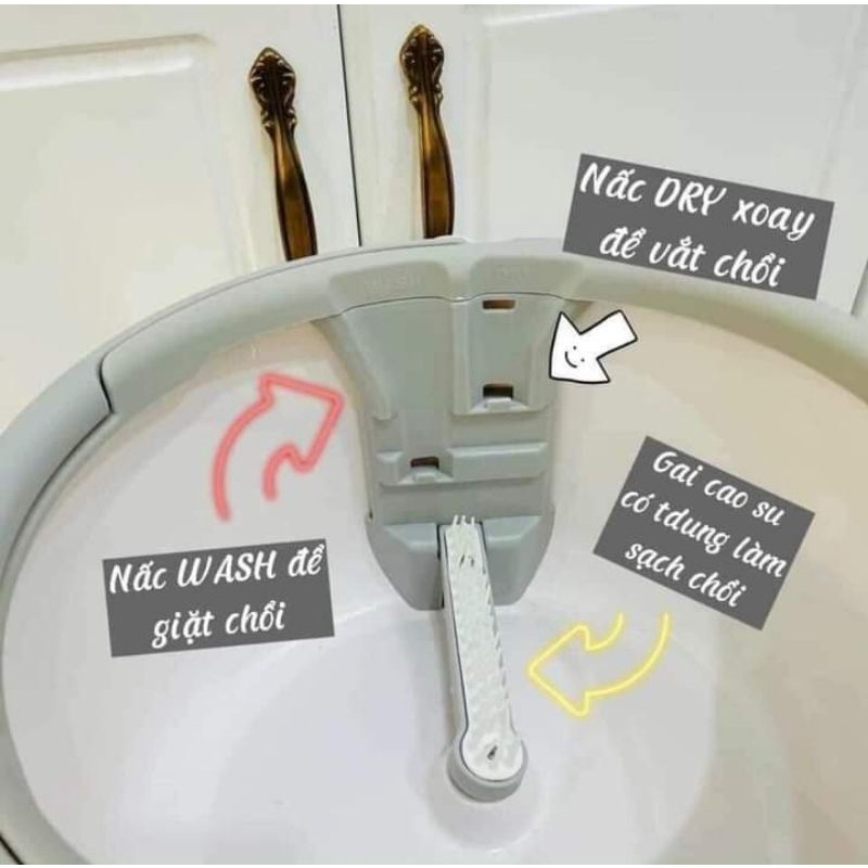 Cây lau nhà tự vắt thông minh K9 - Chổi lau nhà tách nước bẩn 360 độ cao cấp