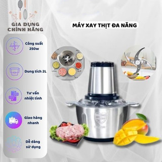 Máy xay thịt đa năng - Cối inox 304 không gỉ sét, xay khỏe, nhuyễn rau củ, tỏi ớt