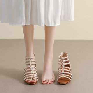 Lenbychia - Giày sandal nữ chiến binh basic sang trọng đế cao 5 cm, giày sandal nữ, sandal dây - NH04