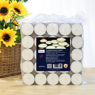 [BST Nến trang trí tiện dụng 2024] Túi 100 nến tealight Eden Candle FTRAMART, nến tròn nhỏ phù hợp nhiều không trang trí