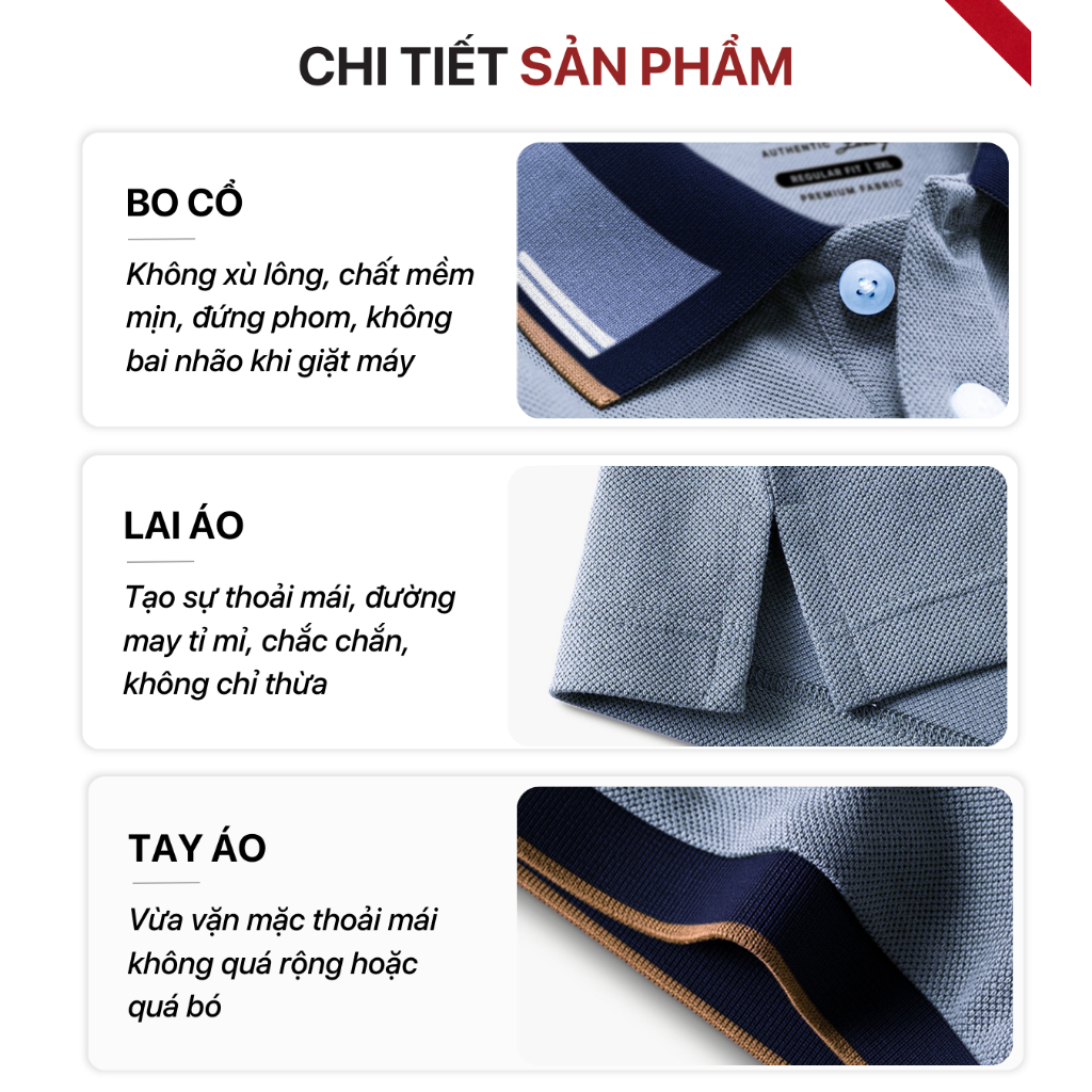 Áo Polo nam Thêu cao cấp đẹp  SIXMEN FAVOR vải cá sấu cotton CVC thoáng mát, nam tính, thanh lịch