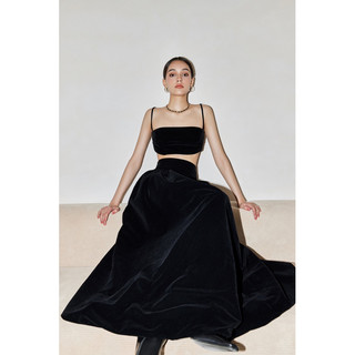 SEASON STUDIOS | Annona set áo hai dây nhung & chân váy bí