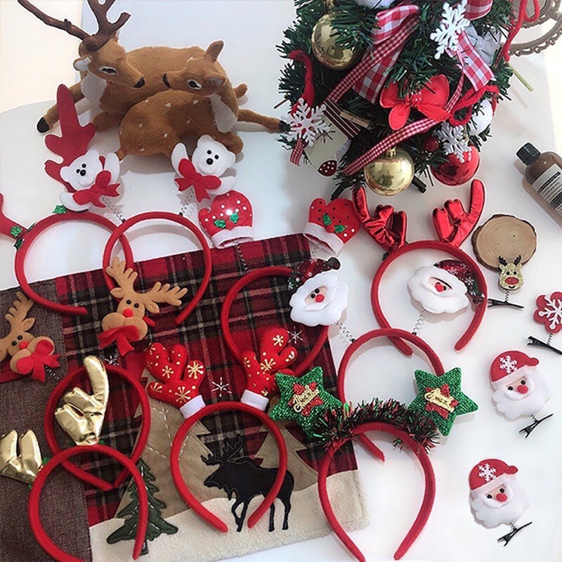 Cài tóc/ Bờm giáng sinh cài noel ,cài nai xinh xắn nhiều