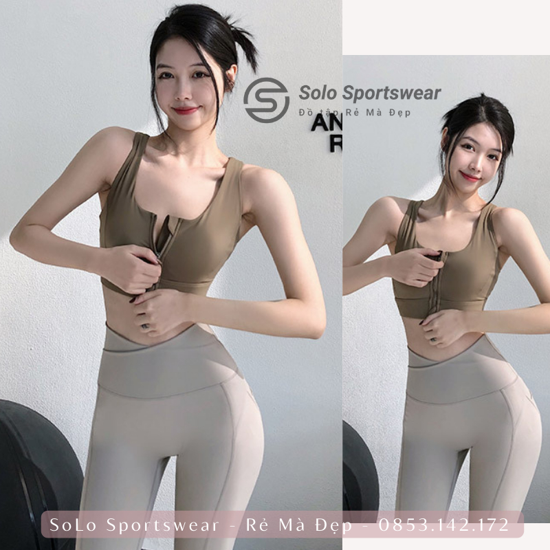 Áo Bra Tập Gym MÚT ĐÚC Croptop Khóa Ngực Thể Thao Nữ Thun Poly Siêu Mềm Mịn Co Giãn Tôn Dáng 𝙎𝙤𝙡𝙤 𝙎𝙥𝙤𝙧𝙩𝙨𝙬𝙚𝙖𝙧 209