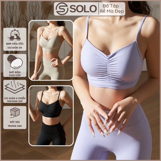 Set Bộ Tập Gym Yoga Áo Bra Nâng Ngực Quần Legging Cạp Cao Gen Bụng Thun Mềm Thoáng Mát Tôn Dáng 218 222 Solo Sportswear