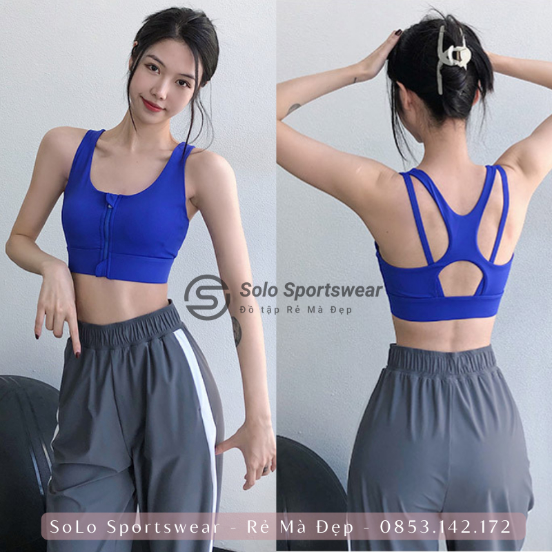 Áo Bra Tập Gym MÚT ĐÚC Croptop Khóa Ngực Thể Thao Nữ Thun Poly Siêu Mềm Mịn Co Giãn Tôn Dáng 𝙎𝙤𝙡𝙤 𝙎𝙥𝙤𝙧𝙩𝙨𝙬𝙚𝙖𝙧 209