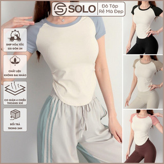 Áo Thun Gym Yoga Croptop Ôm Body Raglan Thể Thao Nữ Thun Cực Mềm Siêu Thoáng Mát Tôn Dáng 𝙎𝙤𝙡𝙤 𝙎𝙥𝙤𝙧𝙩𝙨𝙬𝙚𝙖𝙧 836