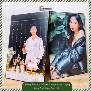  Khung Ảnh Ép Gỗ Kích Thước   20x30 25x35 30x40..  Trang Trí Treo Tường DK Decor - Kèm In Ảnh Theo Yêu Cầu Siêu Sắc Nét 