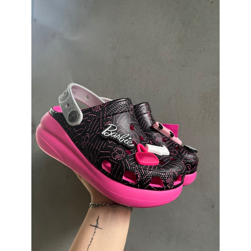 Sục Crush Barbie Black Pink đế cao 7cm tặng kèm sticker y hình