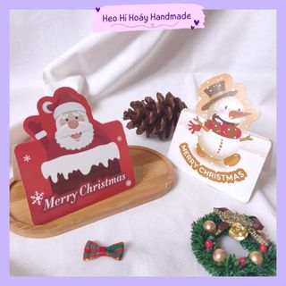Thiệp giáng sinh, thiệp noel 2023, thiệp 3D ông già noel