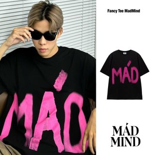 Áo thun ngắn tay in hình fancy tshirt madmind 100% premium cotton - màu đen