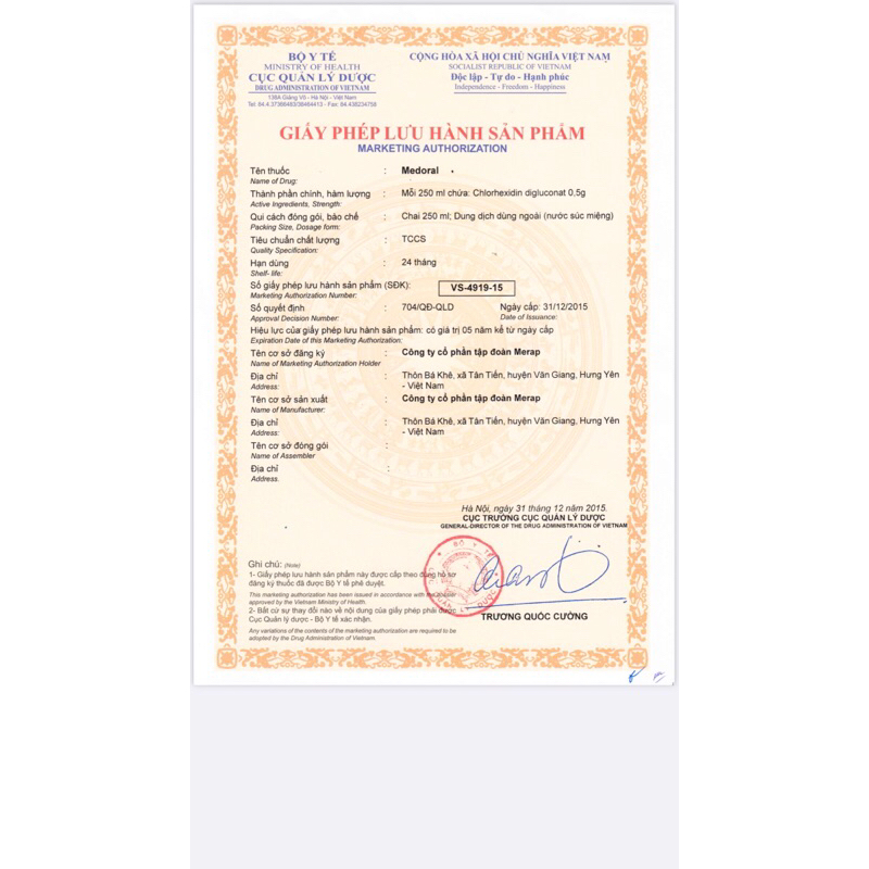 Nước súc miệng Medoral chai 125 và 250ml