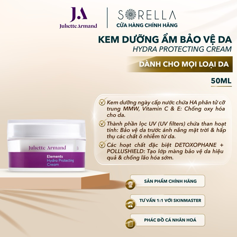 [JULIETTE ARMAND] Kem dưỡng ẩm bảo vệ da Hydra Protecting Cream