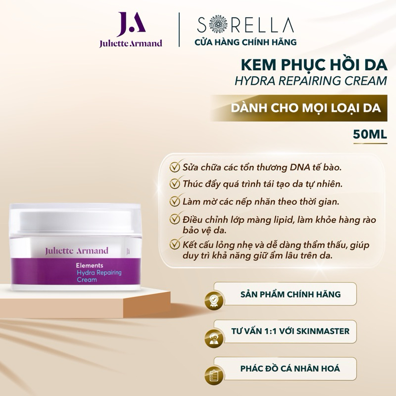 [JULIETTE ARMAND] Kem phục hồi da Hydra Repairing Cream