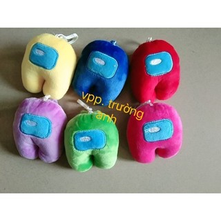móc khóa , móc treo cặp túi balo hình thú bông among us xinh xắn