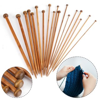 Kim đan len bằng tre chất lượng cao 25cm-que đan len gỗ