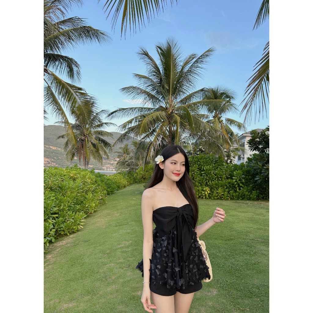 ÂME.STUDIO| Áo quây phối nơ - Amber Top