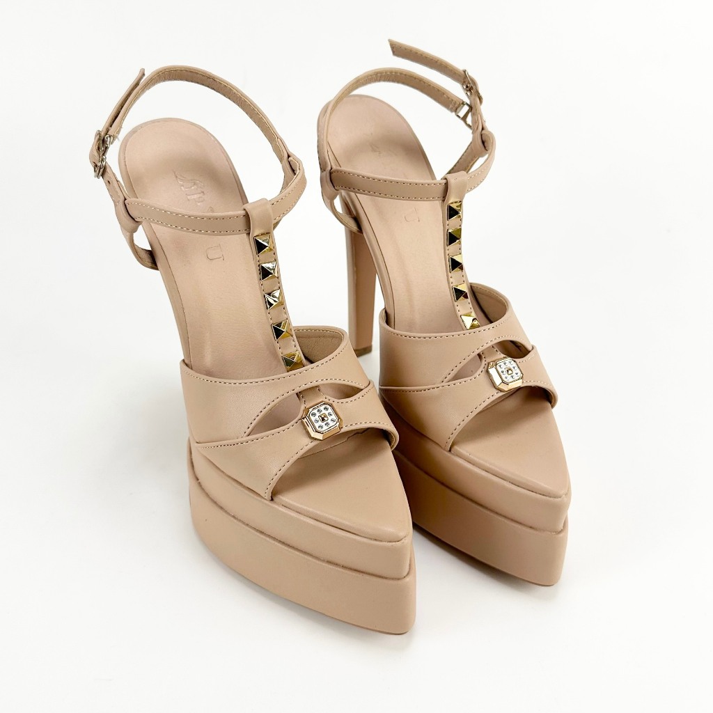 Giày dép 17cm ,sandanl cao gót đế đúp ,giày cưới,hoa hậu catwalk mũi nhọn 70-17cm gót nhọn