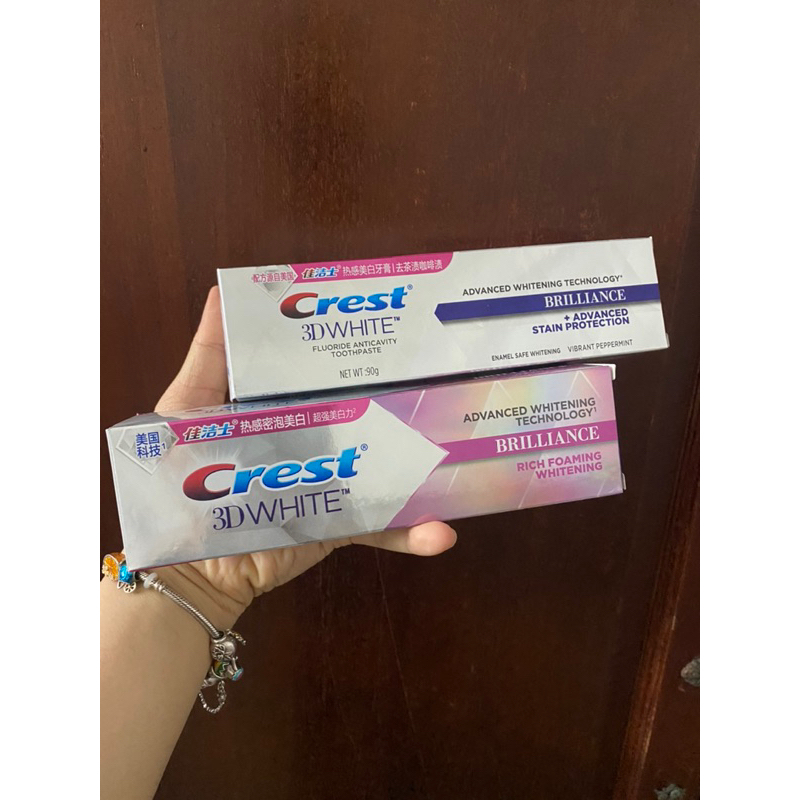 Có sẵn-kem đánh răng crest 3d White brilliance