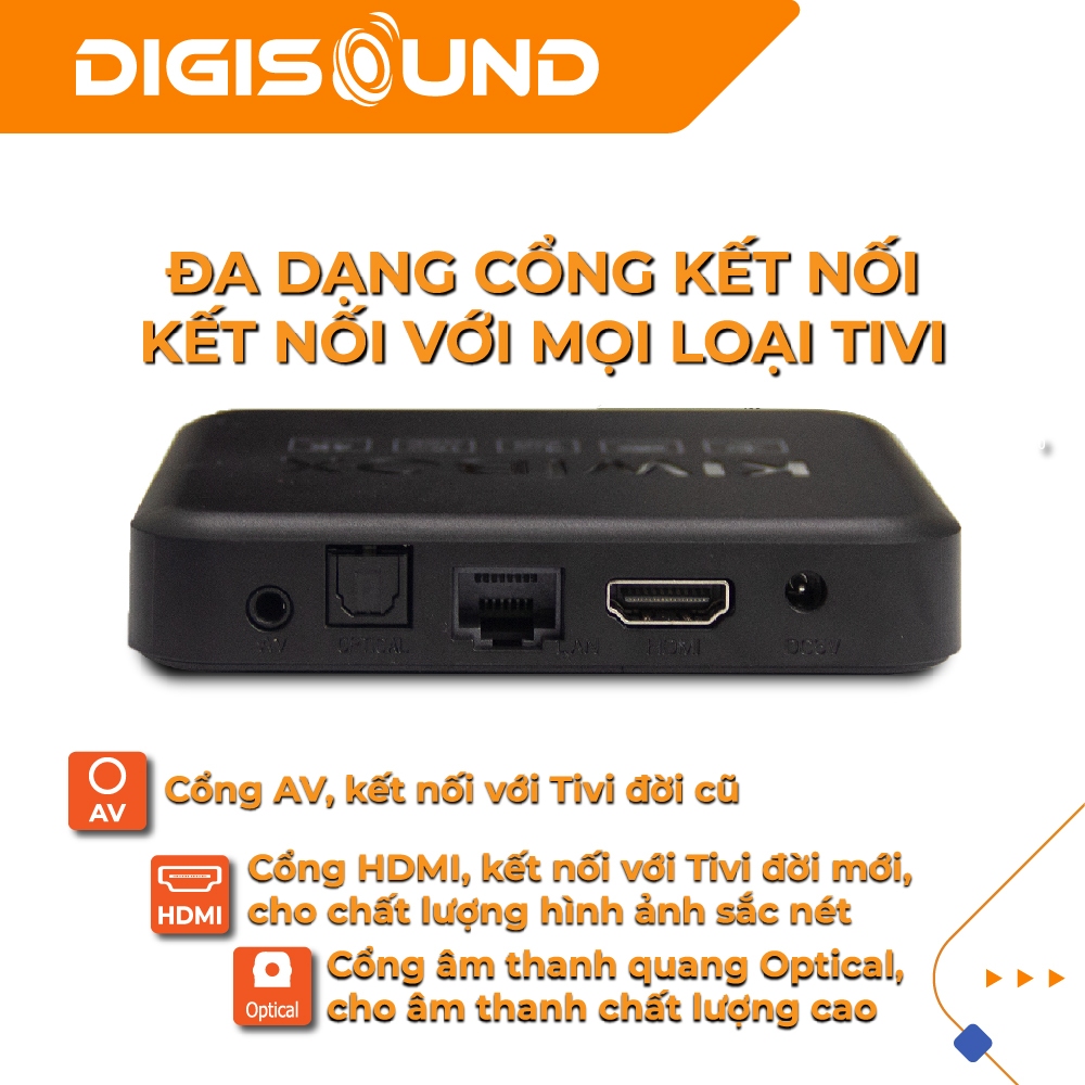 Android TV Box, Kiwibox S10 Pro Max, Ram 4gb Rom 16gb, điều khiển tìm kiếm giọng nói bluetooth, Xem Youtube, TV miễn phí