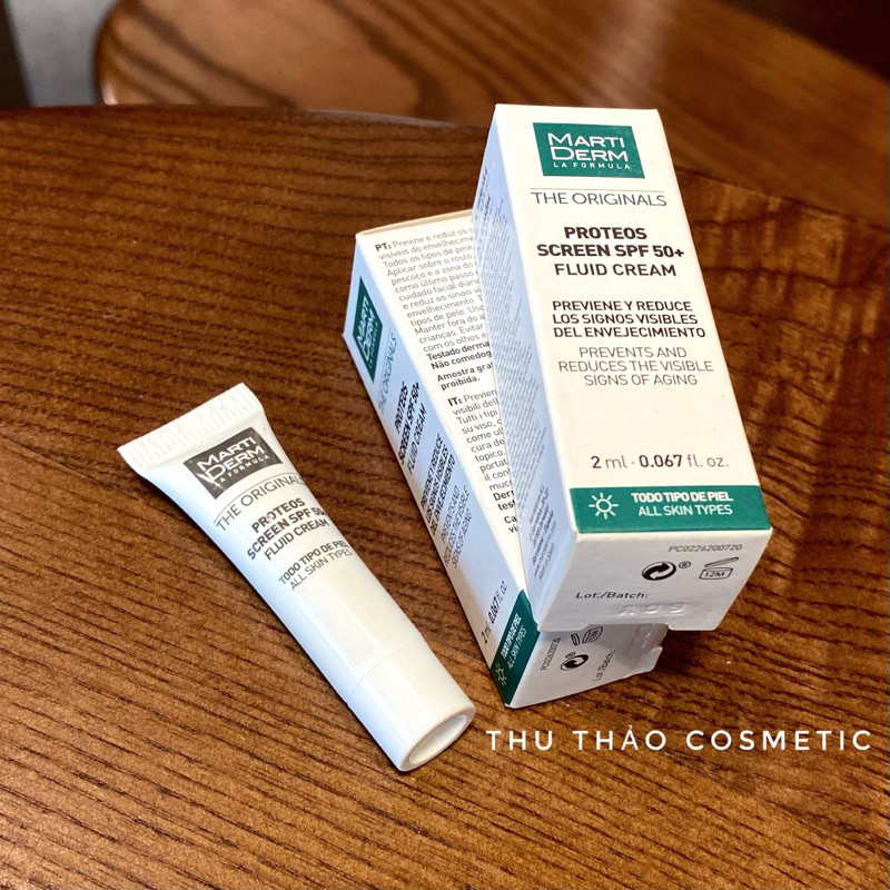 Kem chống nắng phổ rộng Mar.ti.derm the originals proteos screen SPF50+ fluid cream