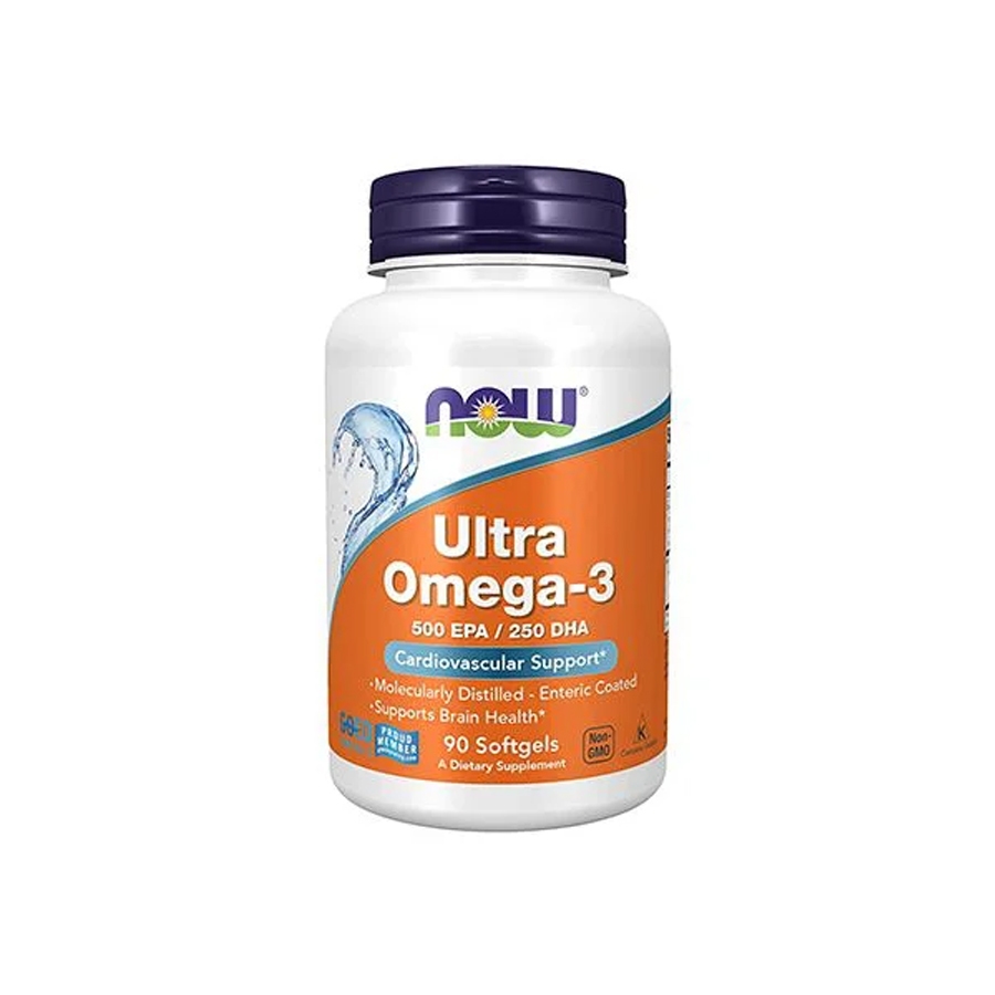 Viên uống dầu cá Now Ultra Omega-3 500 EPA/250 DHA nhập khẩu Mỹ, Fish oil hỗ trợ đẹp da, bảo vệ tim mạch
