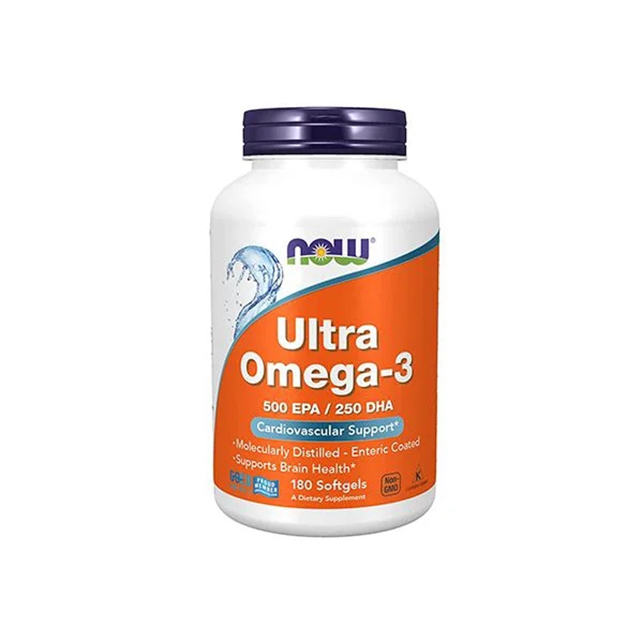 Viên uống dầu cá Now Ultra Omega-3 500 EPA/250 DHA nhập khẩu Mỹ, Fish oil hỗ trợ đẹp da, bảo vệ tim mạch