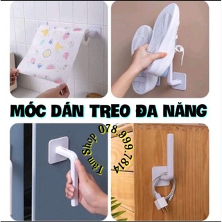 Móc dán tường đa năng chữ 𝗟 treo cuộn giấy , treo dụng cụ nhà bếp