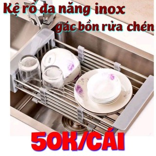 Kệ rổ đa năng inox gác bồn rửa chén