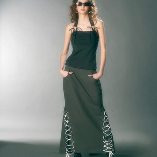 Chân váy đuôi cá thắt dây trắng INTO.EIGHT thiết kế