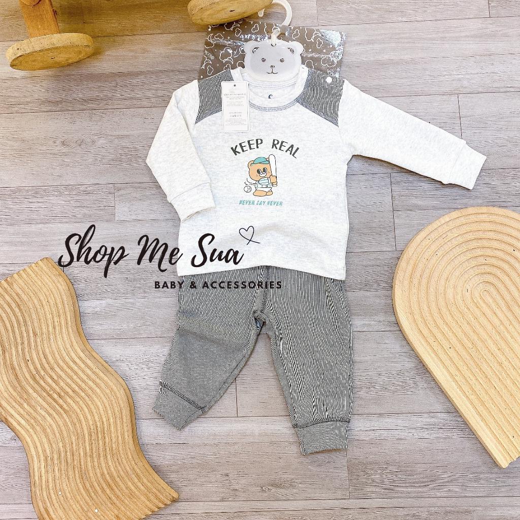 MOON  Bộ dài tay NỈ nhung đông cho bé