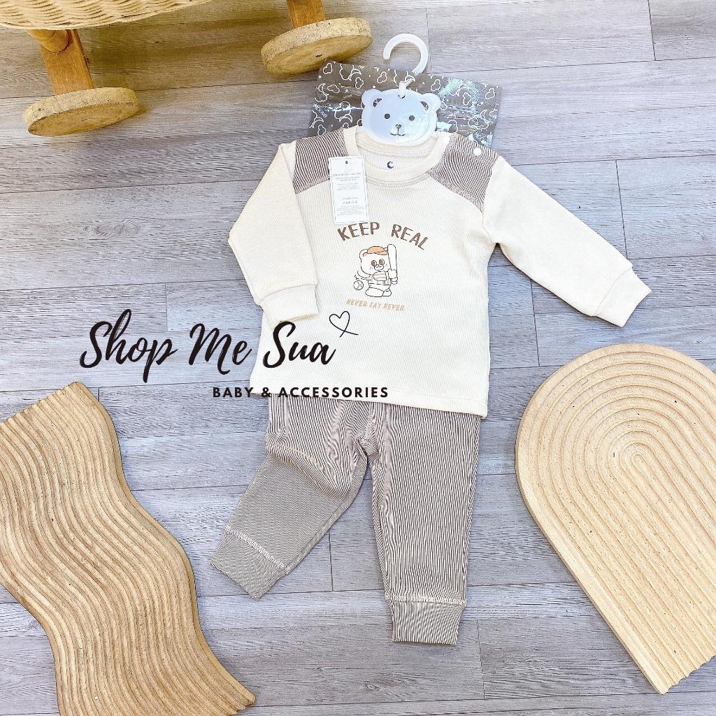 MOON  Bộ dài tay NỈ nhung đông cho bé