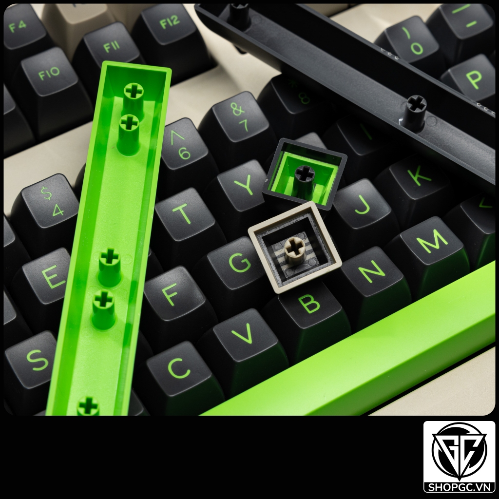 Keycap MAXKEY Green Screen | SA Profile | ABS Double-shot | Nút nhựa bàn phím cơ siêu dày