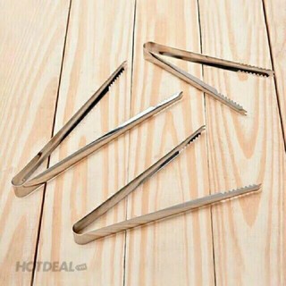 Kẹp inox gắp thức ăn, gắp đá tiện lợi